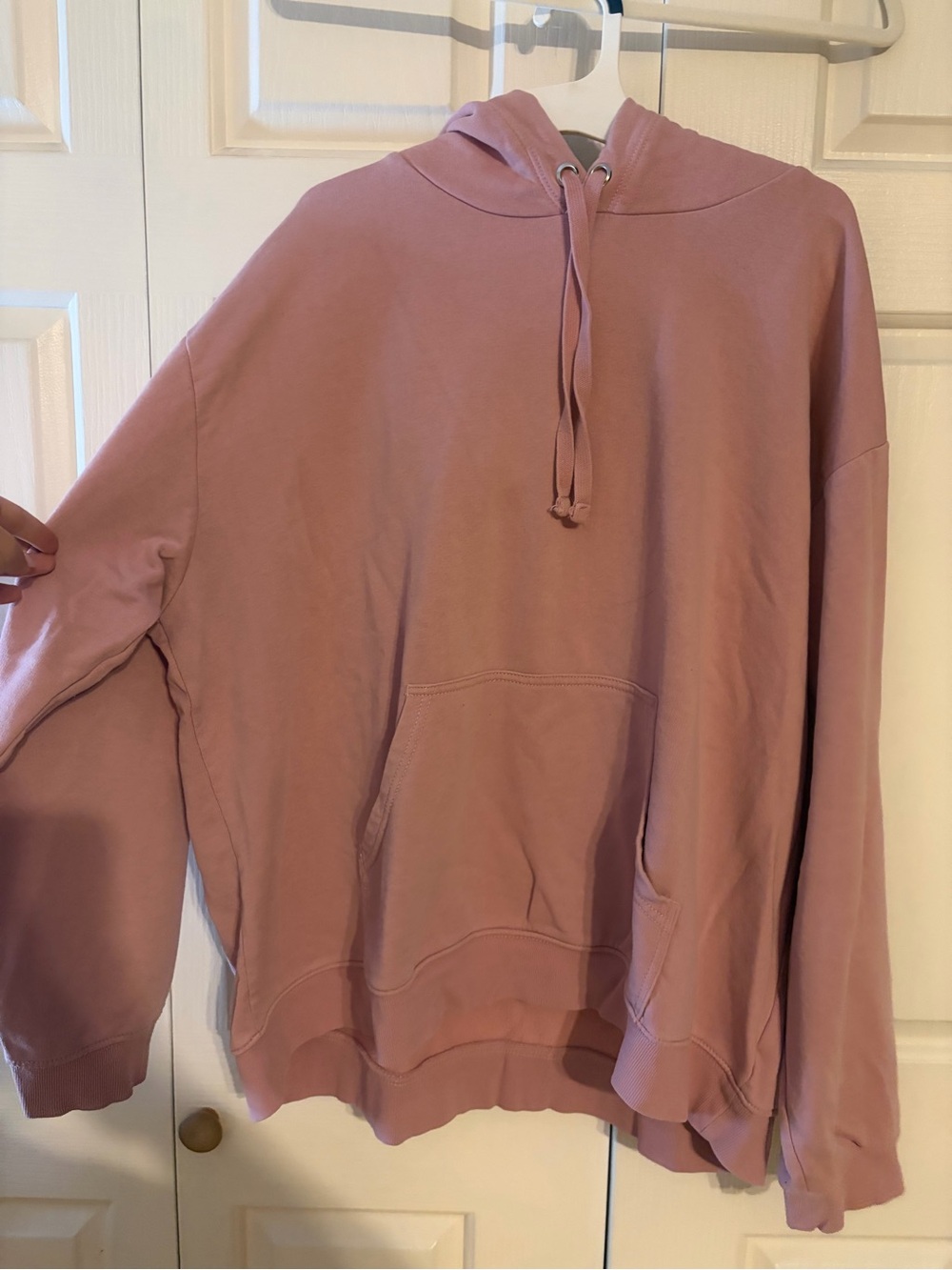 H&M Oversized Dusty Rose Hoodie Sweatshirt